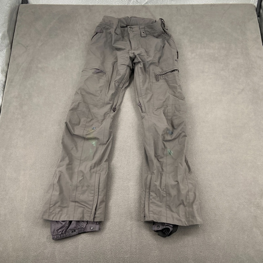 Burton Gore Tex‎ Snowboard Pants Mens Small Gray High Waist Hiking Relaxed Fit